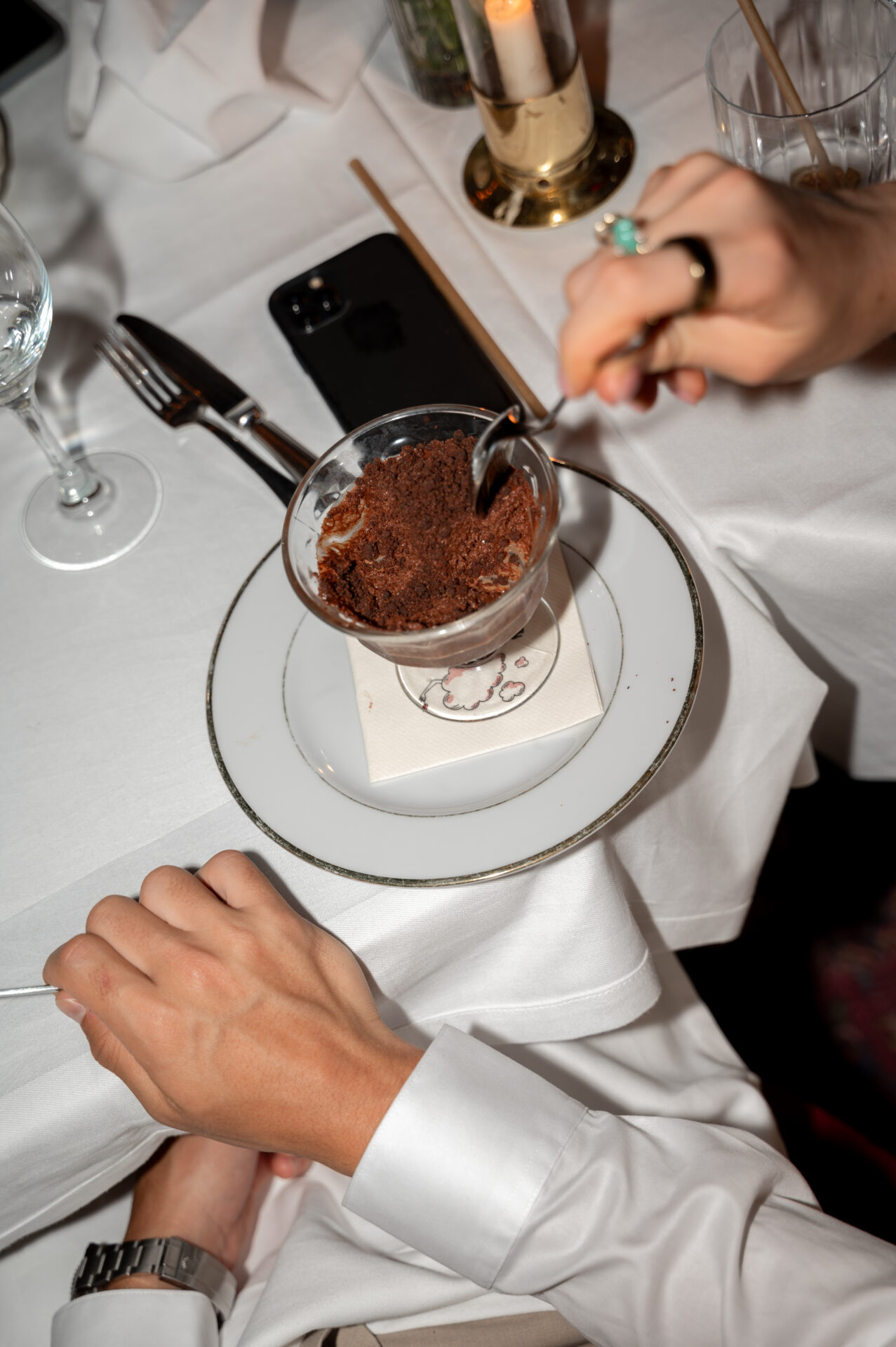 dessert mousse au chocolat dégustée