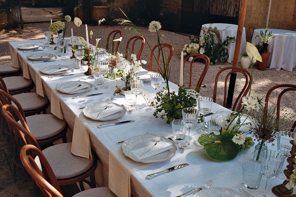 wedding table outside