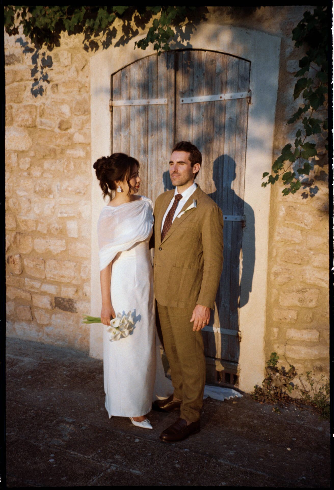 Vivian & Valentin's wedding, Provence, September 2025 bride and groom standing