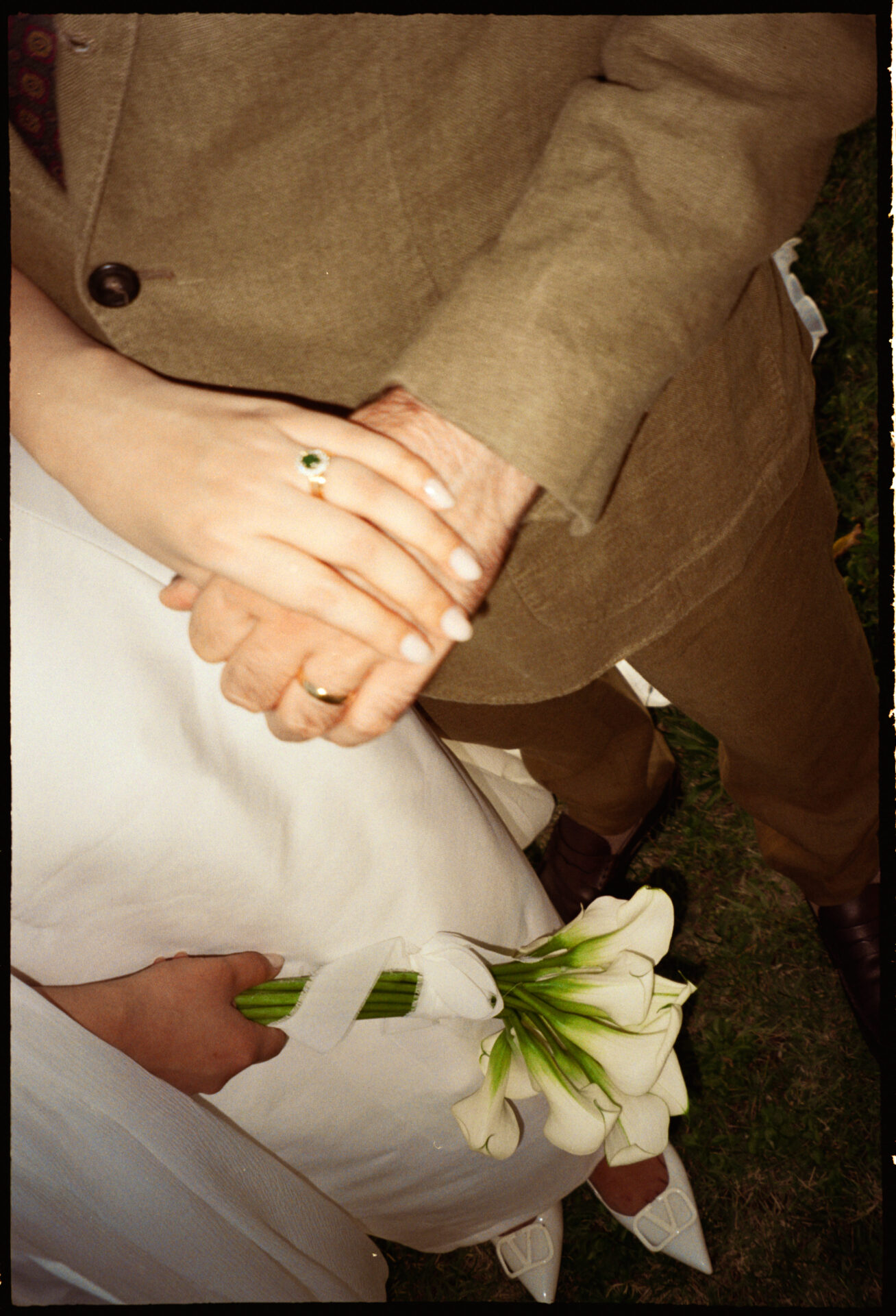 Vivian & Valentin's wedding, Provence, September 2025 bride and groom holding hands