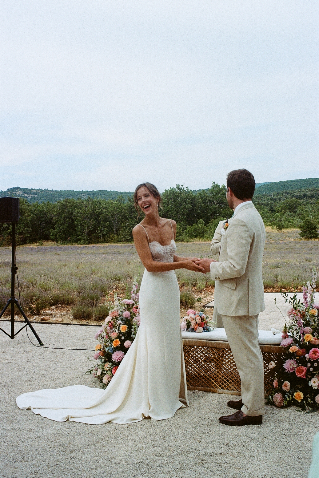 Pauline & Alexandre's wedding, Luberon, July 2025 bride and groom standing up