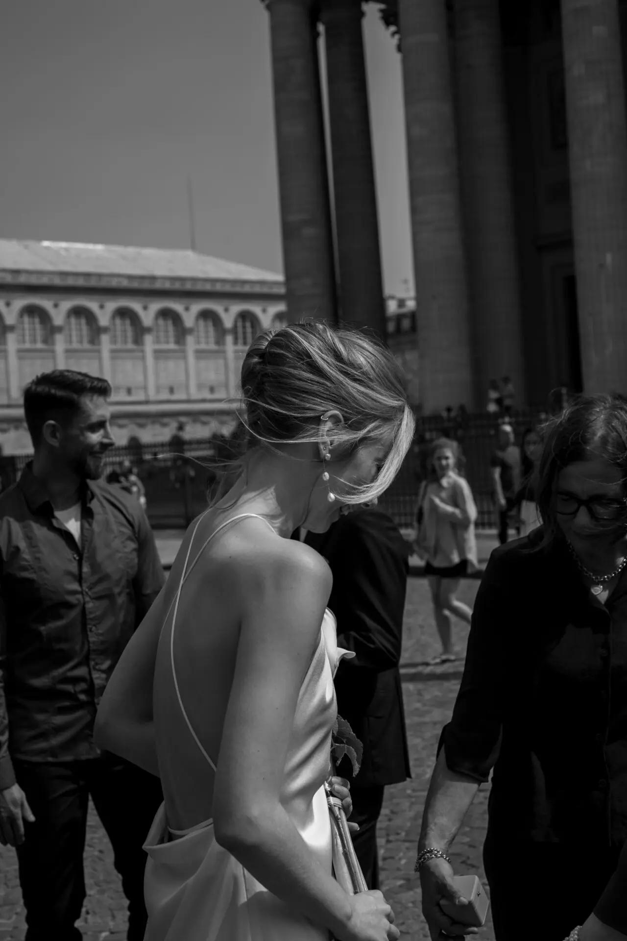 bride walking