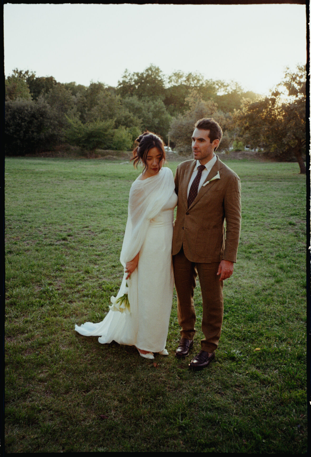 Vivian & Valentin's wedding, Provence, September 2025 bride and groom holding each other