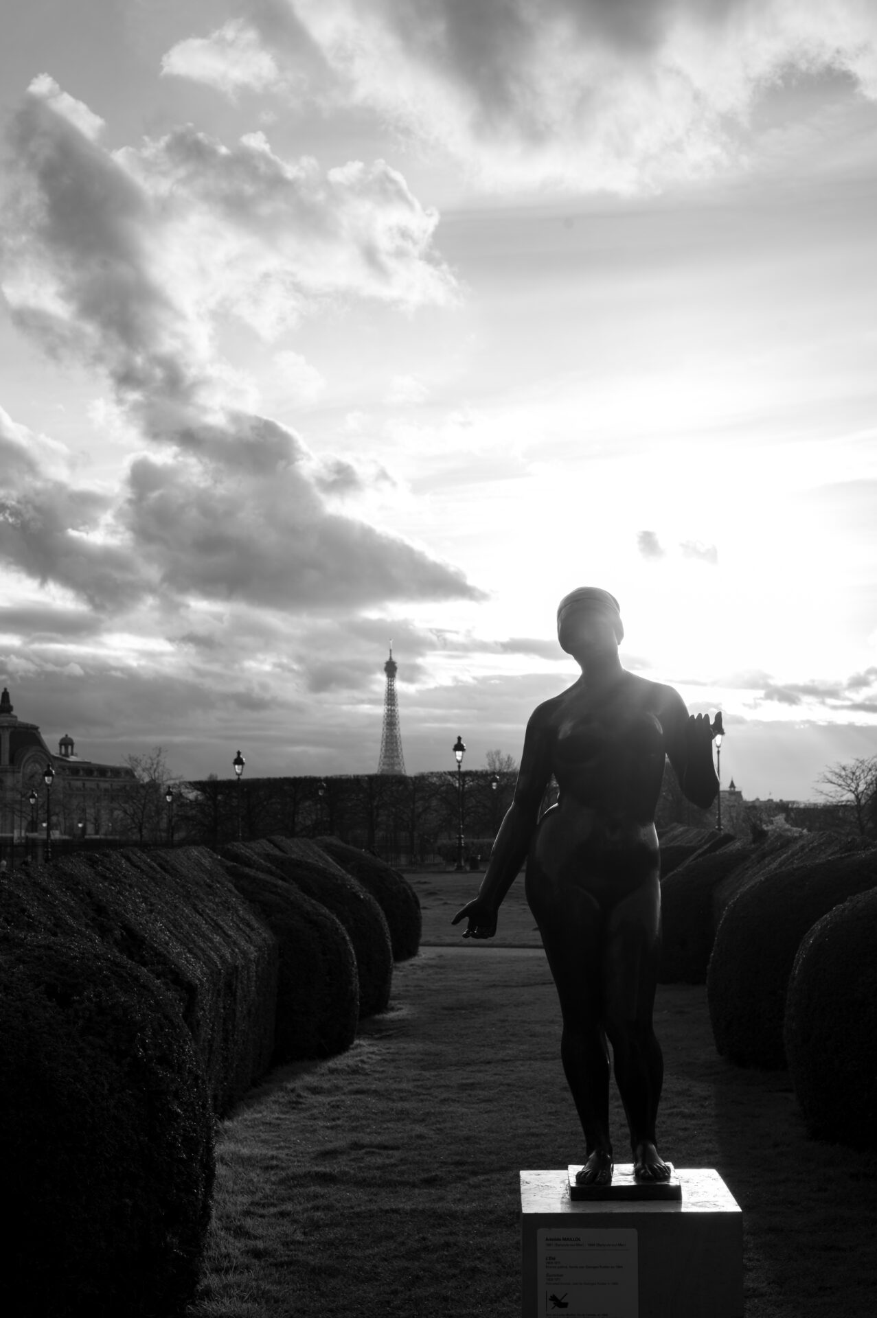 jardin des tuileries, sunset