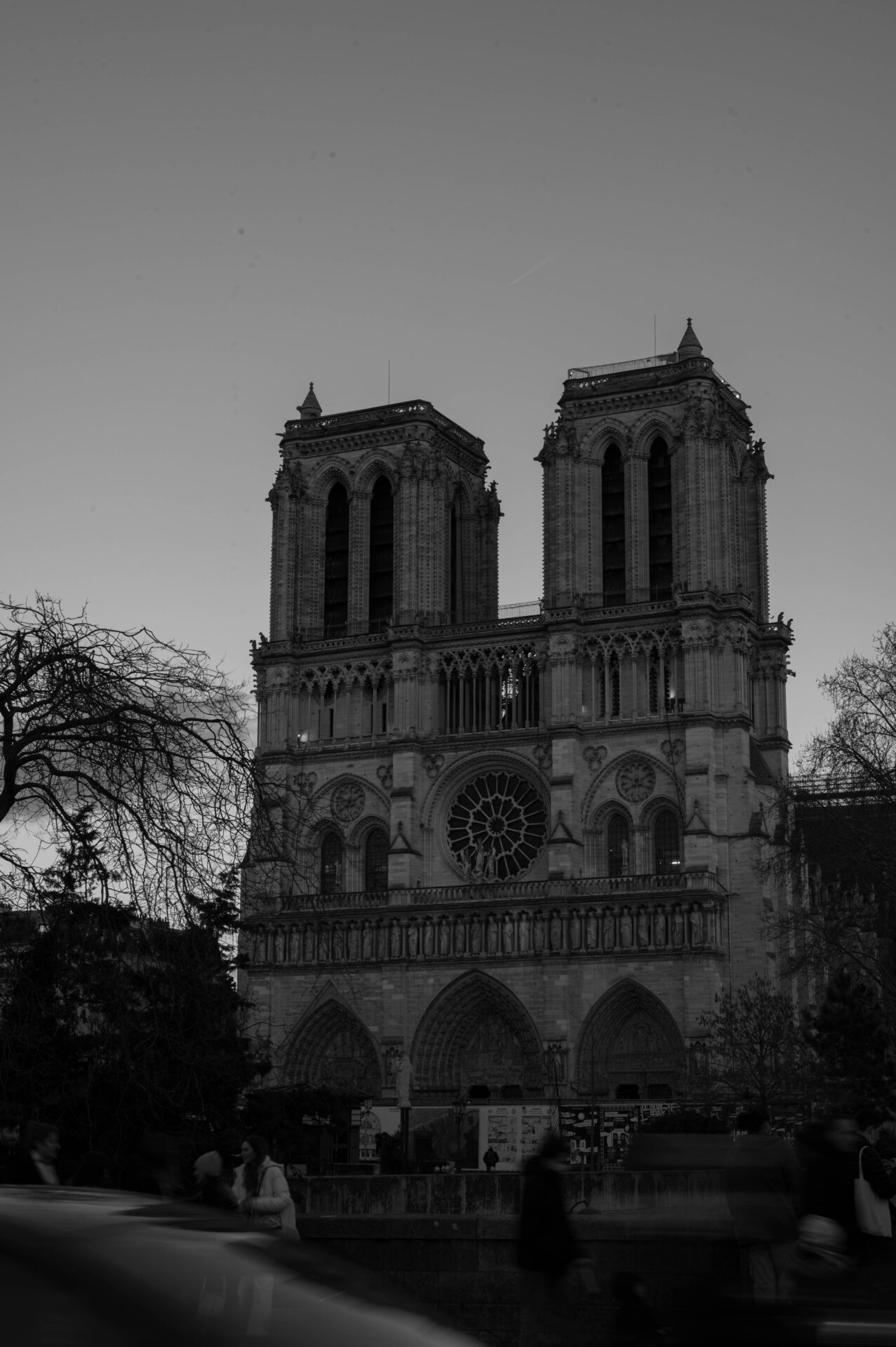 Notre-dame de Paris au crépuscule