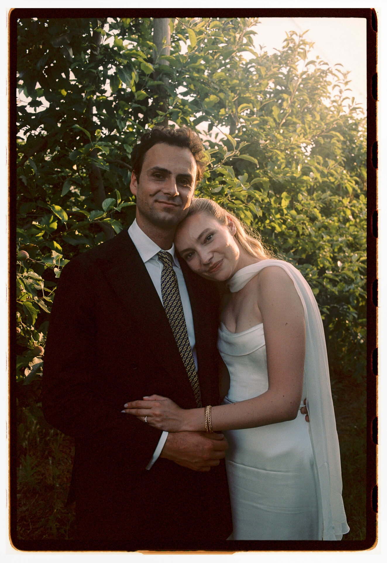 bride and groom got out of the city hall married