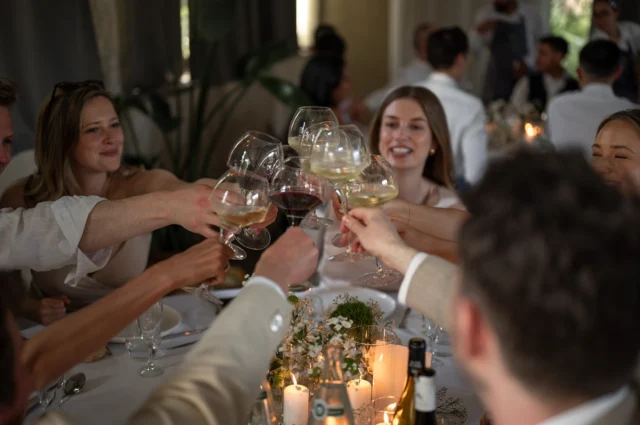 Dinner time. Speeches, declarations of love and friendship. Glasses raised, gently clinking. A moment for shared memories, heartfelt words, and those precious fragments of time we hold onto with care.

•Venue : @domaineblanchefleur
•Photographer : @mcaelicia •MUAH : @lanarosemaquillage @lanarosemaquillageweddingmua
•Rings : 
•Florist : Bride & Groom •Wedding dress : @katherinetash @oneofflondon
•Evening dress : @cliopeppiatt •Bride’s shoes : @asos
•Veil : @harriettegordon
•Bride accessories : 
•Groom shoes : @velascamilano
•Catering : @maison_nans
•DJ : @tmd_band
•Wedding cake : @maison_nans

#truelovecapture #rawweddingmoments #feelthemoment #unposedmemories #spontaneousphotography #honestweddingphotography #emotionalwedding #documentaryweddingphotography #realmoments #unscriptedlove #authenticlove